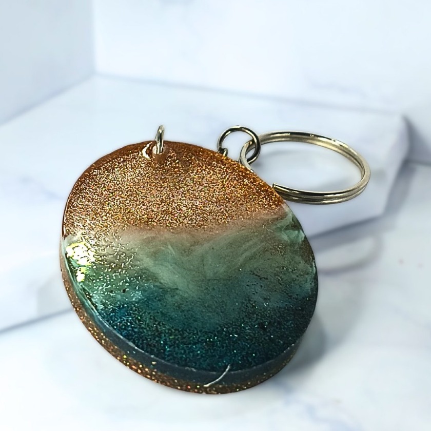 Llavero Art-Resin Efecto playa