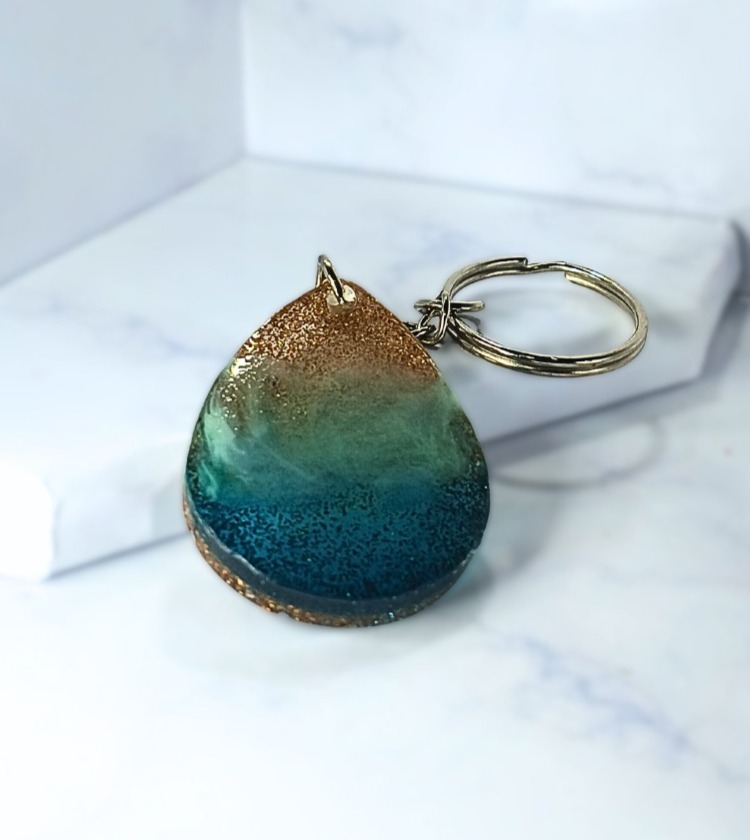 Llavero Art-Resin Efecto playa